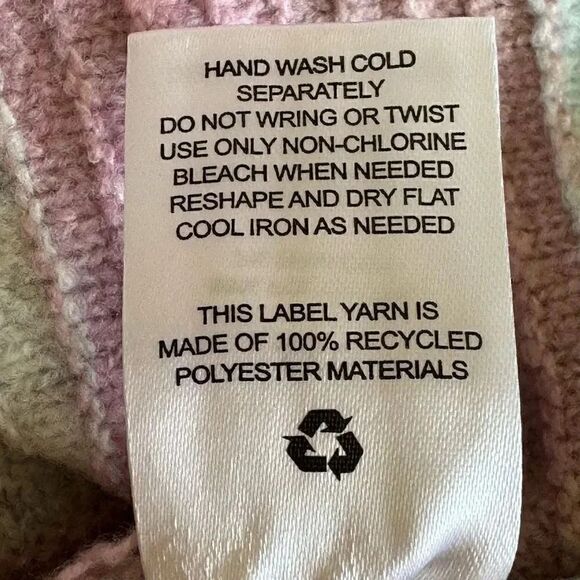 Pinque Multicolor Grey Mauve Combo Crewneck Long Sleeves Pullover SZ XXL # 1868 - Picture 11 of 13